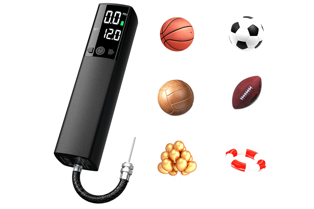 Electric Ball Pump with LCD Display and Flashlight or Basketball Soccer Football