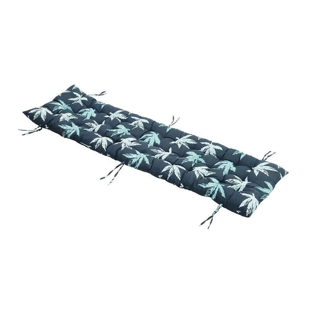 Floral Printed Lounger Chair Cushion with Anti-slip Ties