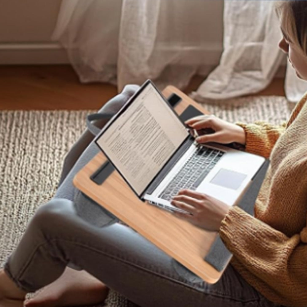 Lap Desk Laptop Stand with Tablet Phone Holder for Home Bed Sof
