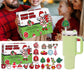 Advent Calendar 24 Days of Christmas Surprises with 10mm Straw Toppers