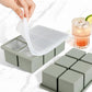 3Pcs Silicone Ice Cube Trays with Lid 6 Cavity Large Square Mold for Whisky Cocktail