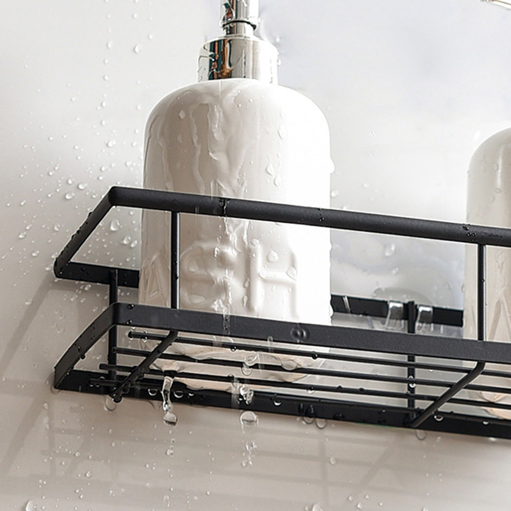 6 Pack Wall Mounted Shower Caddy Set No Drill Bathroom Organizer