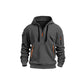 Fleece Hooded Sweatshirt Casual Hoodie for Men-Dark Grey