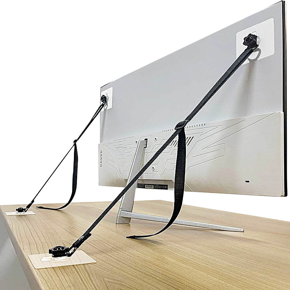 4Pcs Adjustable TV Straps Adhesive Anti Tip Furniture Anchors