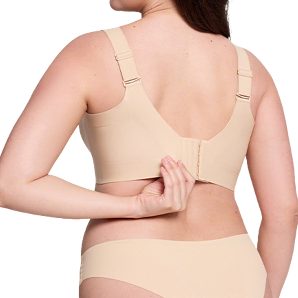 Women Wireless Bra Full Coverage Comfortable Seamless Plus Size-Beige