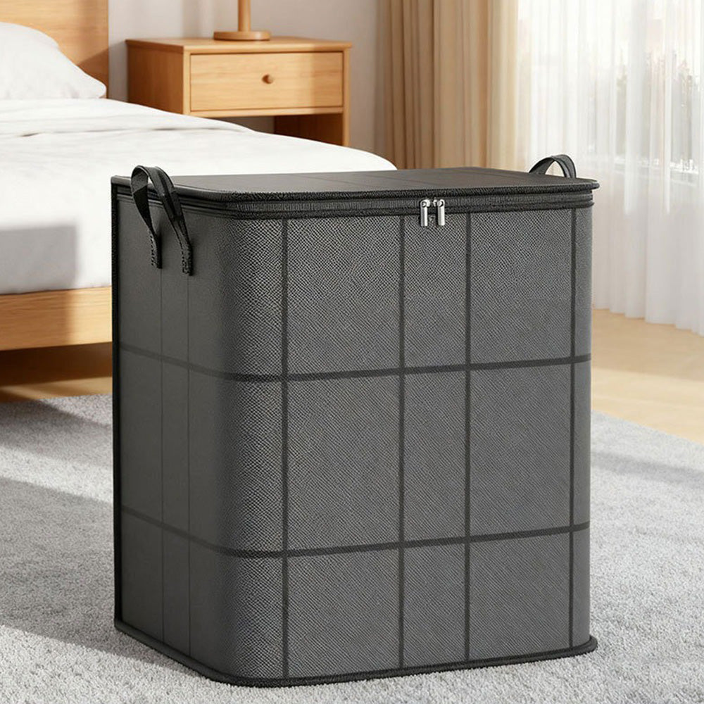 3 Pack 180L Foldable Clothes Storage Bags with Handles 50x50x70cm