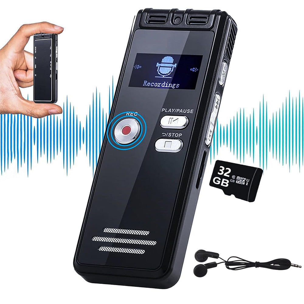 Hidden Digital Voice Activated Recorder with Playback Recording Device with 32G TF Card