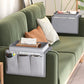 2Pcs Sofa Armrest Storage Bag With 5 Pockets