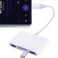 For iPhone iPad  5 in 1 USB-C SD Card Reader USB-C to Memory Card OTG Adapter