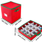 4-Tier 64 Compartment Christmas Ornament Storage Box with Lid