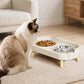 Elevated Double Stainless Steel Pet Food and Water Bowl Set