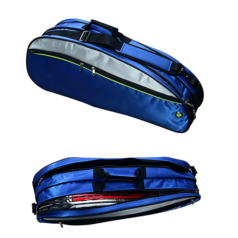 Badminton Bag for 4 to 6 Rackets with Shoe Compartment and Shoulder Strap