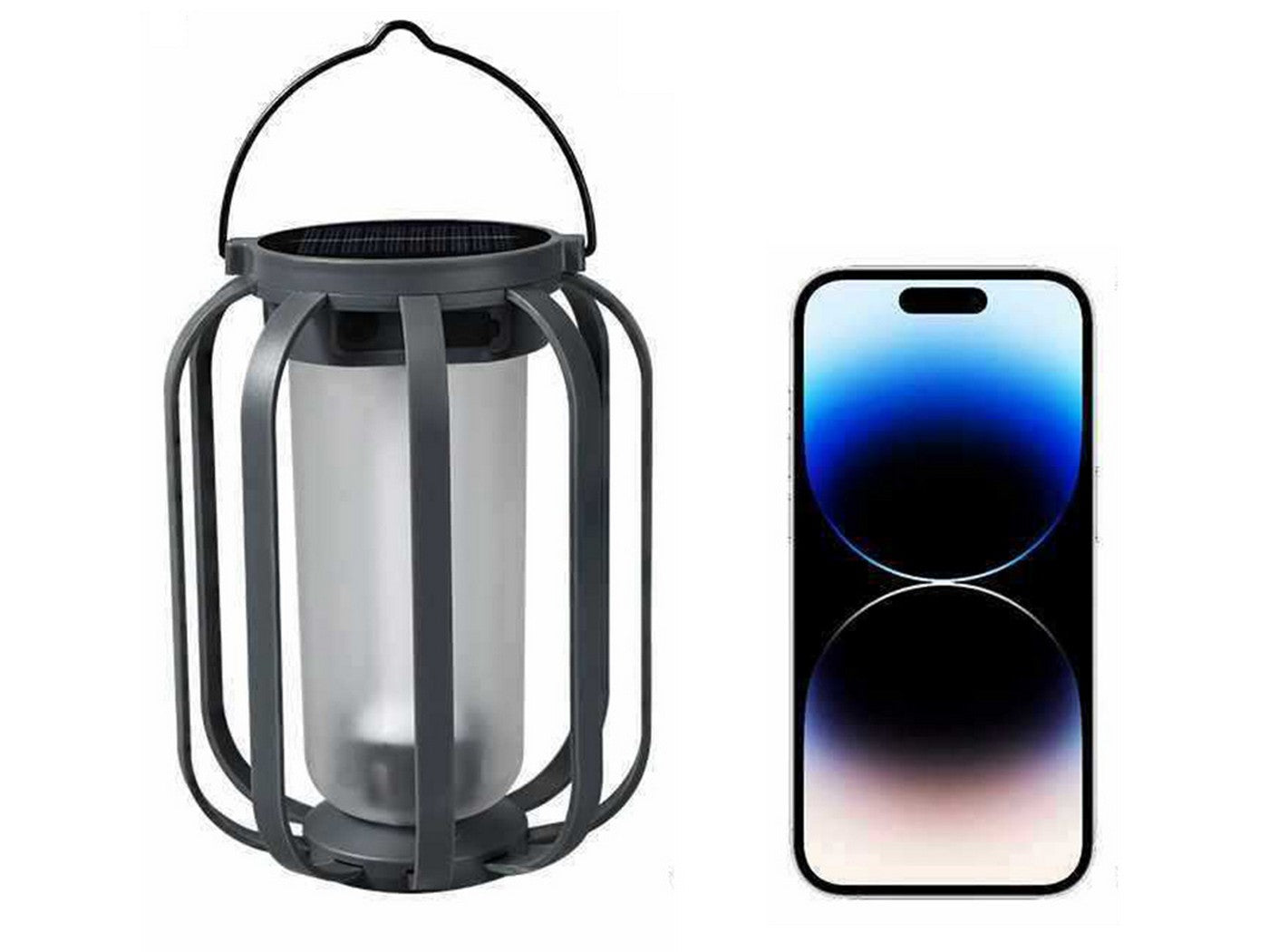 Solar Lantern with Tripod Flickering Flame Solar Outdoor Lights 4 Lighting Modes