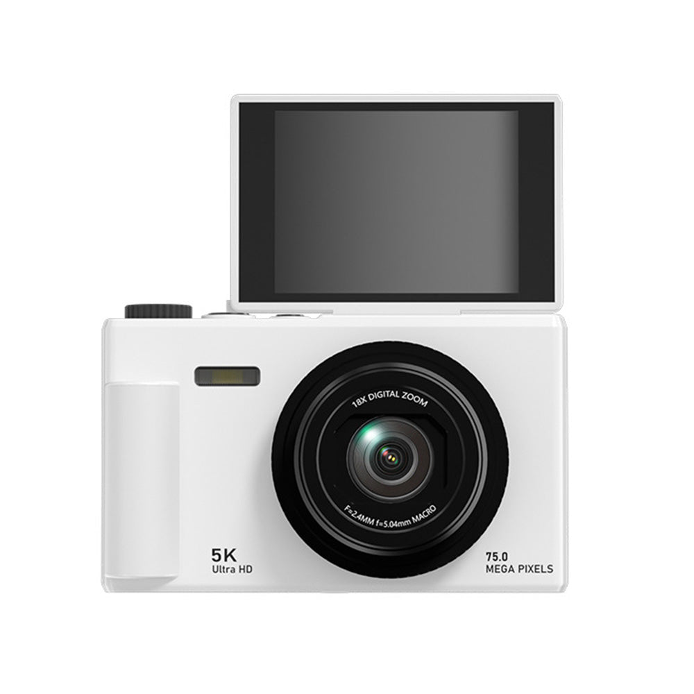 Digital Camera 5K 18X Zoom Flip Screen Video Camera with 64GB Memory Card