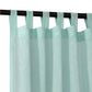 2Pcs Linen Sheer Curtains Living Room Curtains Pair Privacy Linen Draperies-Green