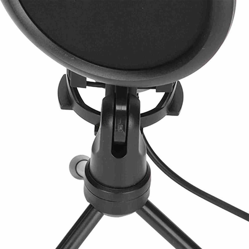 USB Condenser RGB Gaming Microphone with Tripod Stand