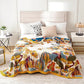 150cmx200cm Boho Throw Blanket with Double- Sided Printing for Bed Sofa Couch Chair