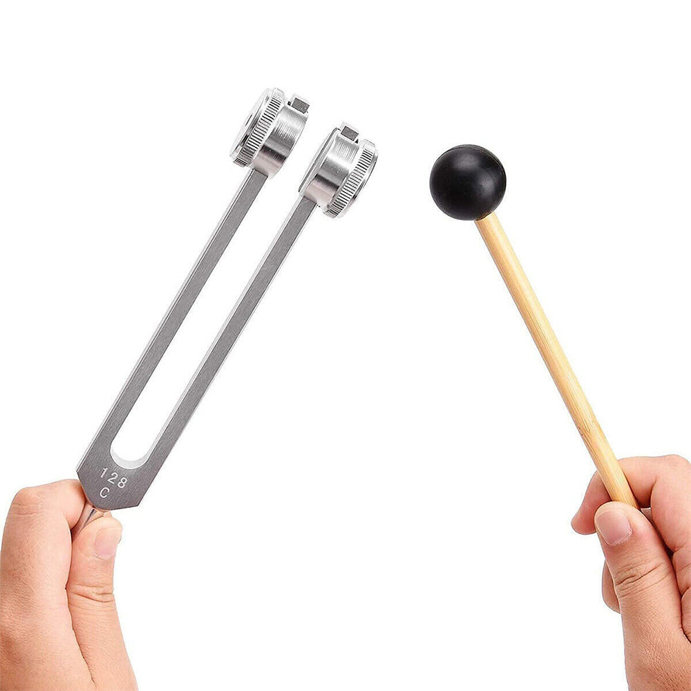 128Hz Tuning Fork with Reflex Hammer for Sensory Use – Aluminum Alloy Tuning Fork