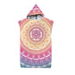 74*110cm Hooded Poncho Bathrobe Mandala Changing Robe Towel Beach Bath Quick Dry