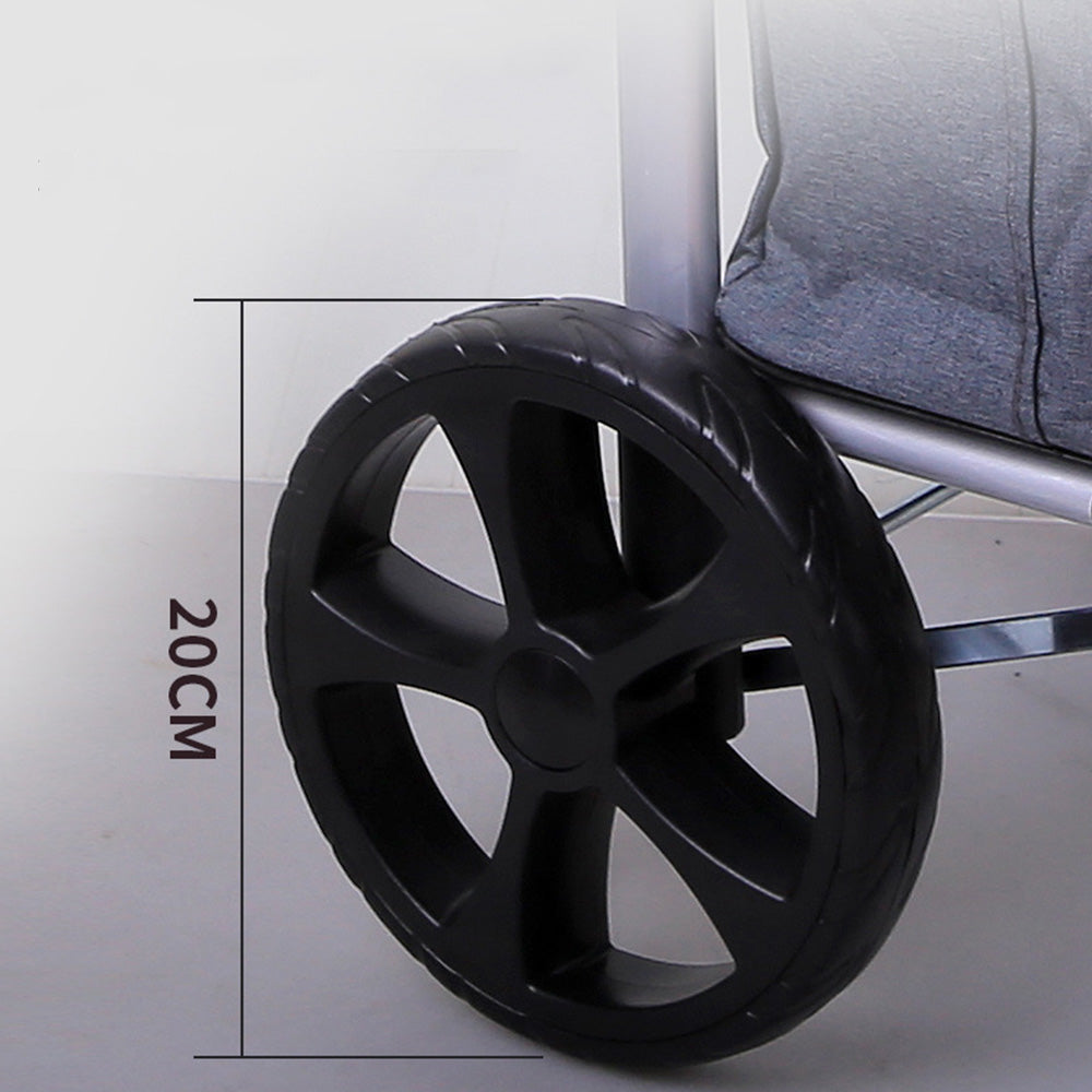 Folding Shopping Cart with Waterproof Oxford Bag Portable Utility Trolley