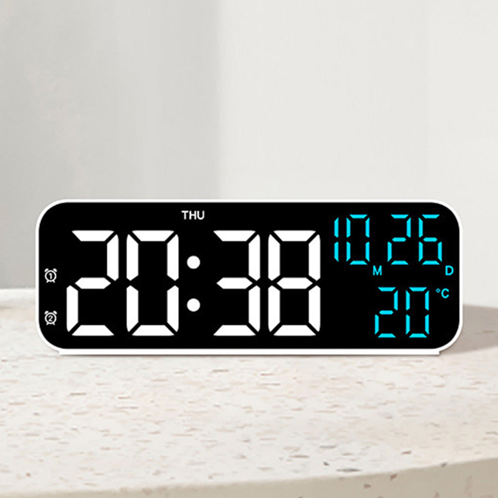 LED Digital Clock with Temperature Humidity Display for Bedroom