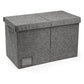 Foldable Large Toy Box Chest with Lid Linen Grey Toy Storage Organizer