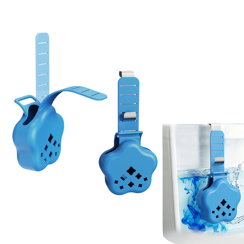 Adjustable Silicone Metal Toilet Tank Cleaning Tablet Hanging Holder
