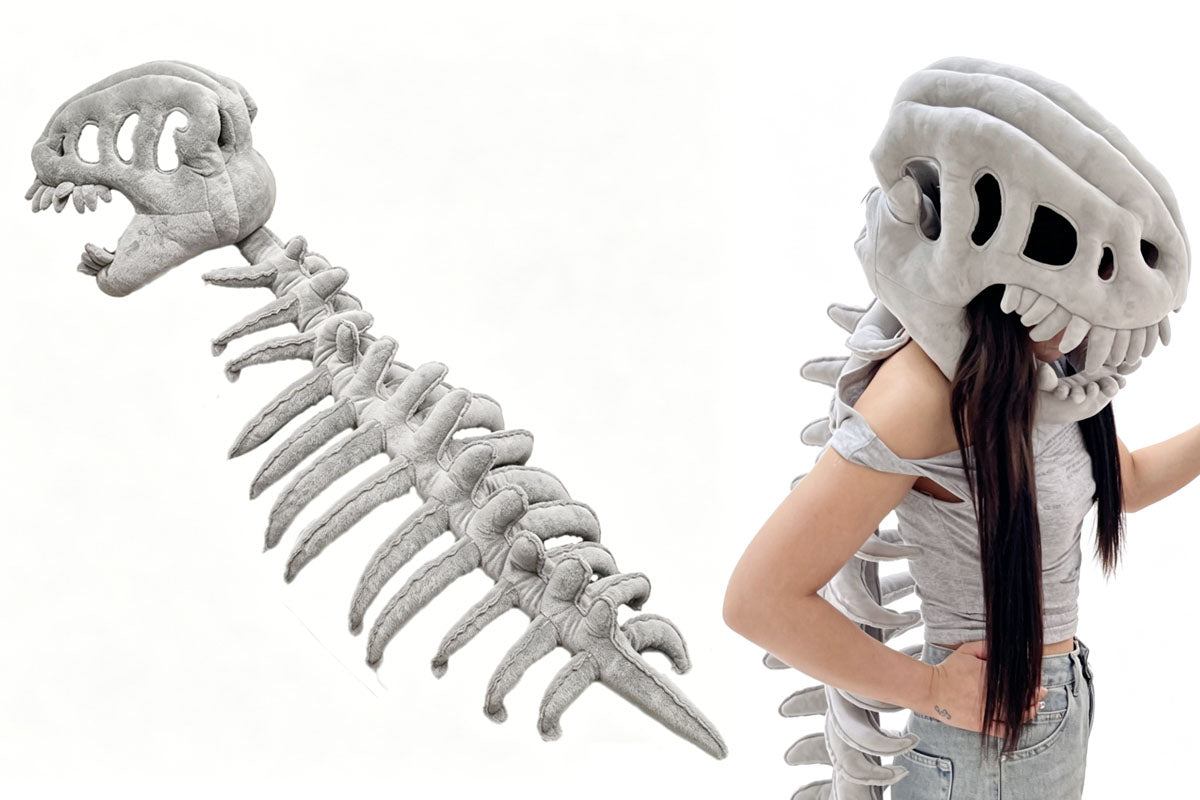Funny Dinosaur Skeleton Headwear Novelty Costume Prop