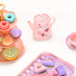 Pretend Play Tea Party Set with Dessert and Carrying Case for Role Play