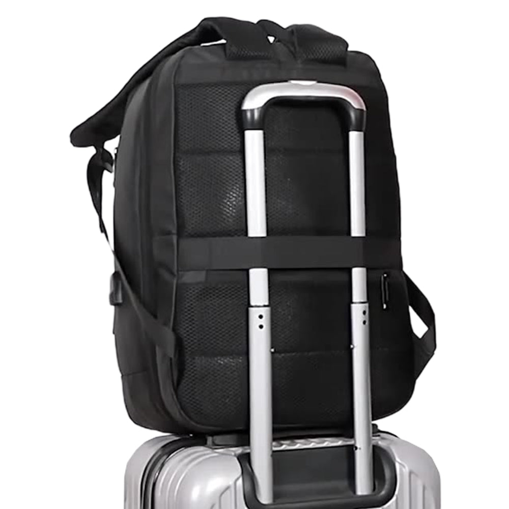 35L Large Water-Resistant Expandable Laptop Travel Backpack with USB Charging Hole