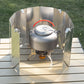 Folding Aluminum Windshield for Gas Cooker Stove Patio Heater