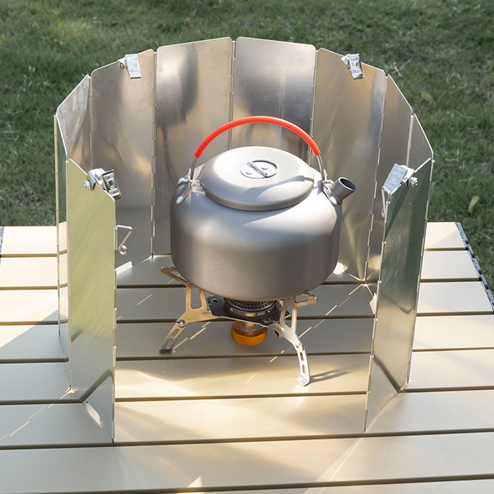 Folding Aluminum Windshield for Gas Cooker Stove Patio Heater