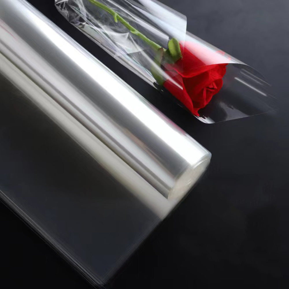 Clear Waterproof OPP Flower Bouquet Wrapping Paper Rolls