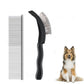 2-Piece Dog Slicker Brush & Comb Set for Grooming Detangling & Hair Removal