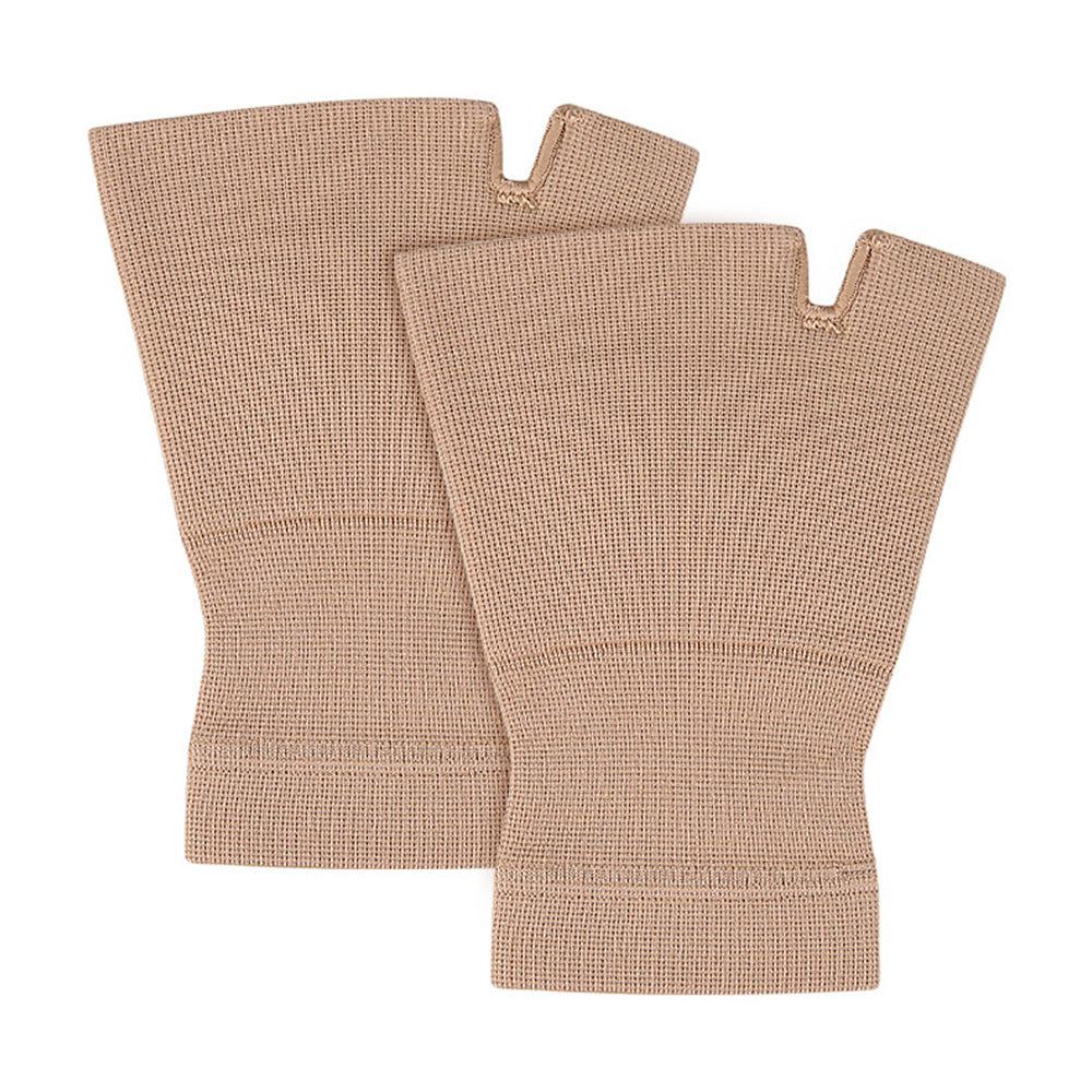 2 Pack Breathable Wrist Support Gloves Nylon Gloves for Daily Activities Computer Typing Sports-Beige