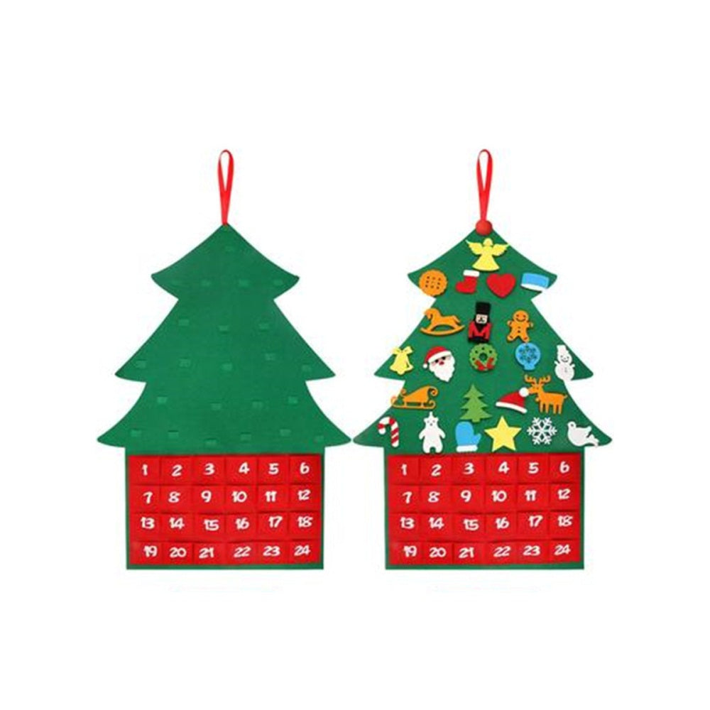 DIY Felt Christmas Tree Calendar Xmas Decoration