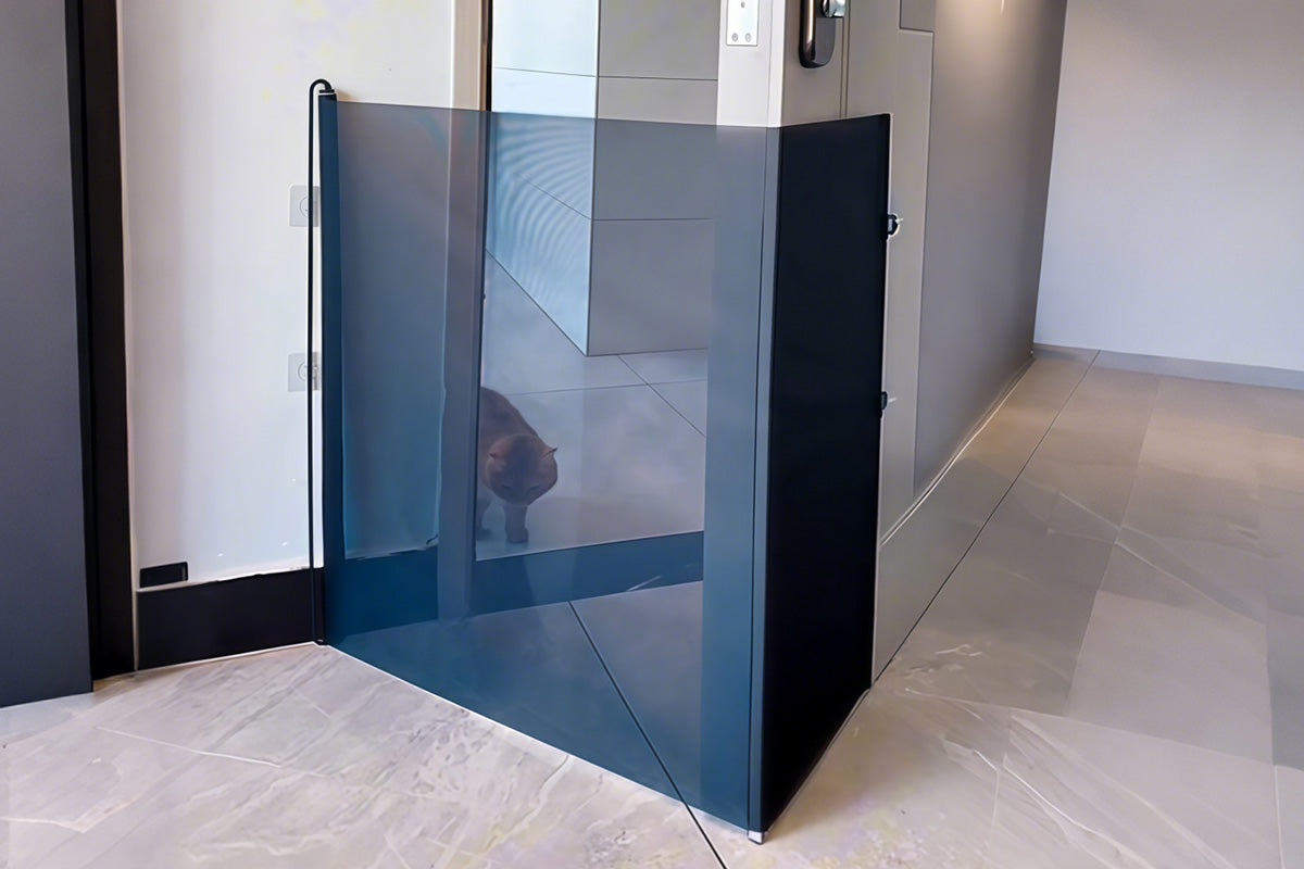 No Drill Retractable Pet Gate Barrier for Dogs and Cats Indoor Outdoor Use