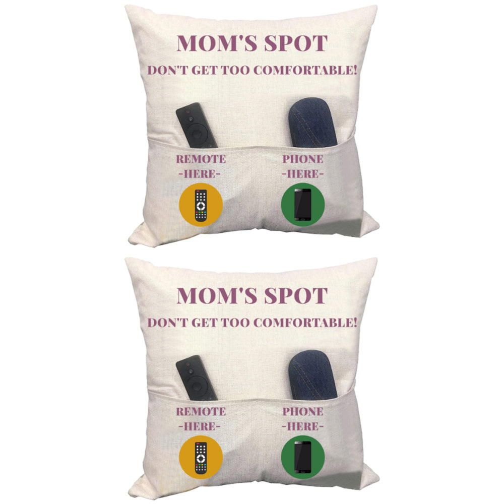 2Pcs Pillowcase with 2-Pocket for Sofa Home Decoration