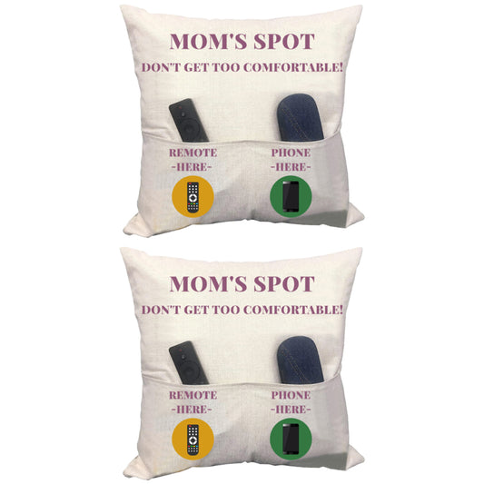 2Pcs Pillowcase with 2-Pocket for Sofa Home Decoration