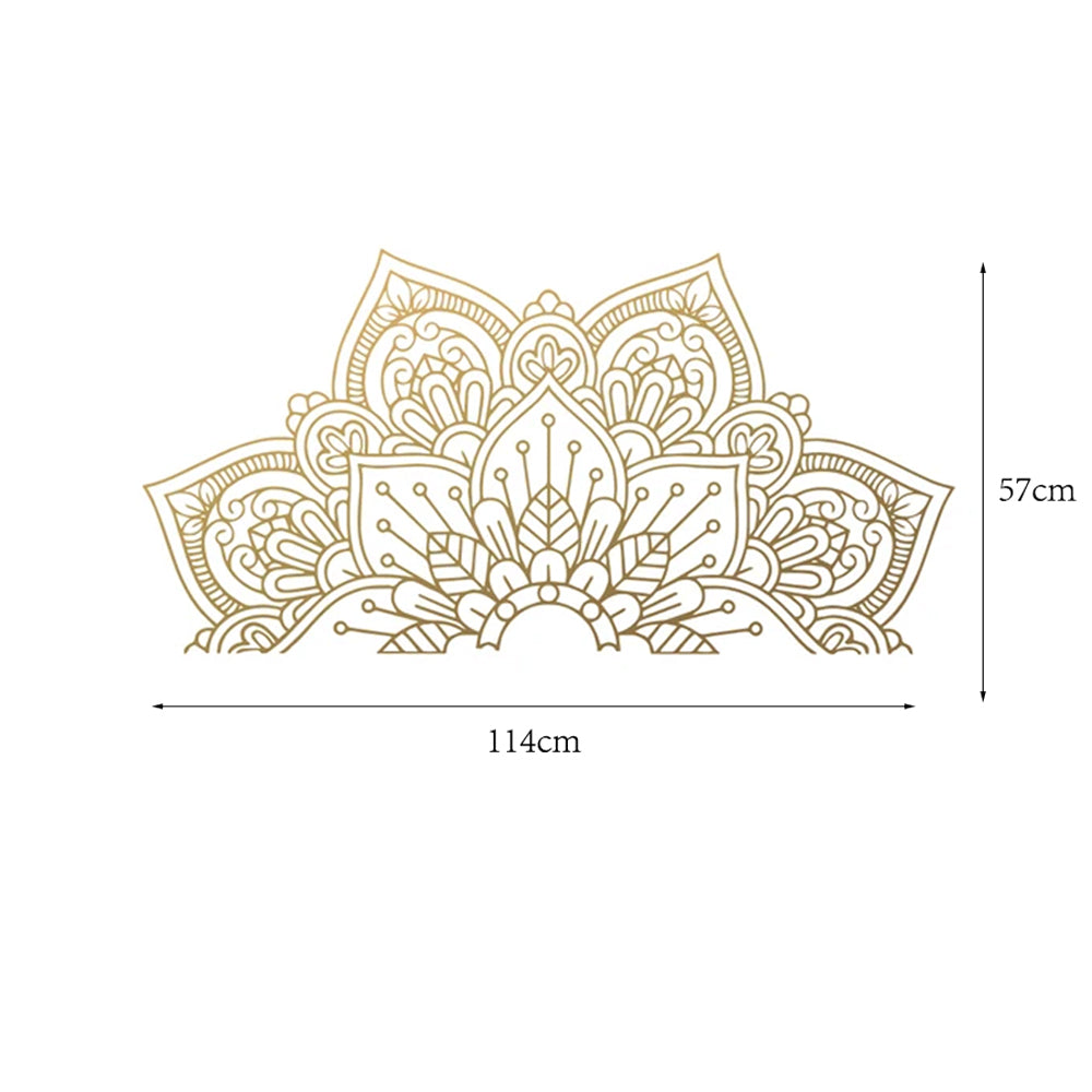 Half Mandala Flower Wall Sticker Art Decal for Living Room