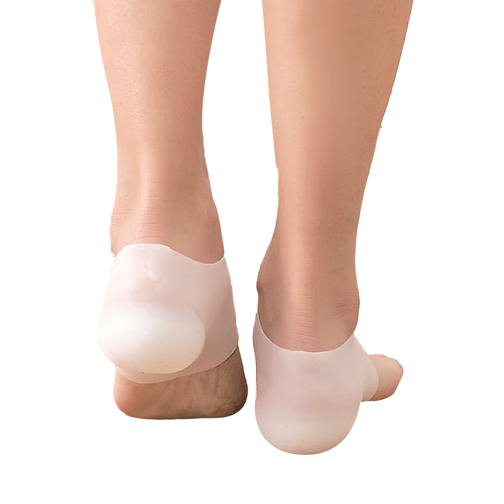 2Pairs 3-5cm Unisex Invisible Silicone Height Increase Insoles Socks for Men Women