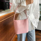Nylon Bucket Bag Casual Lightweight Handbag Shoulder Tote for Women