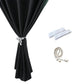 Blackout Curtains No Drill Adhesive Curtains for Bedroom Living Room Office-Black