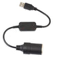 5V to 12V Step-Up Power Cable USB to Car Cigarette Lighter Converter for Dash Cams