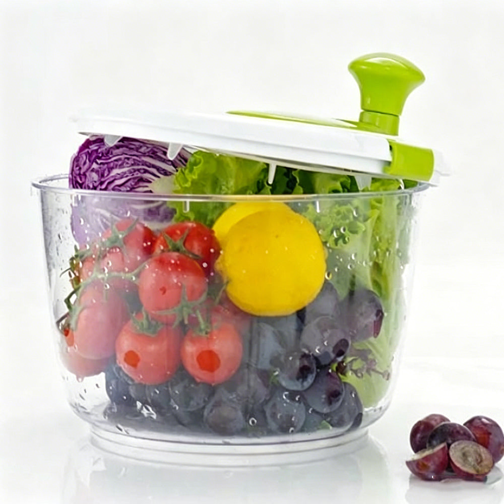 Salad Spinner Fruit Drain Basket Vegetable Handheld Dryer Hand Crank Centrifuge