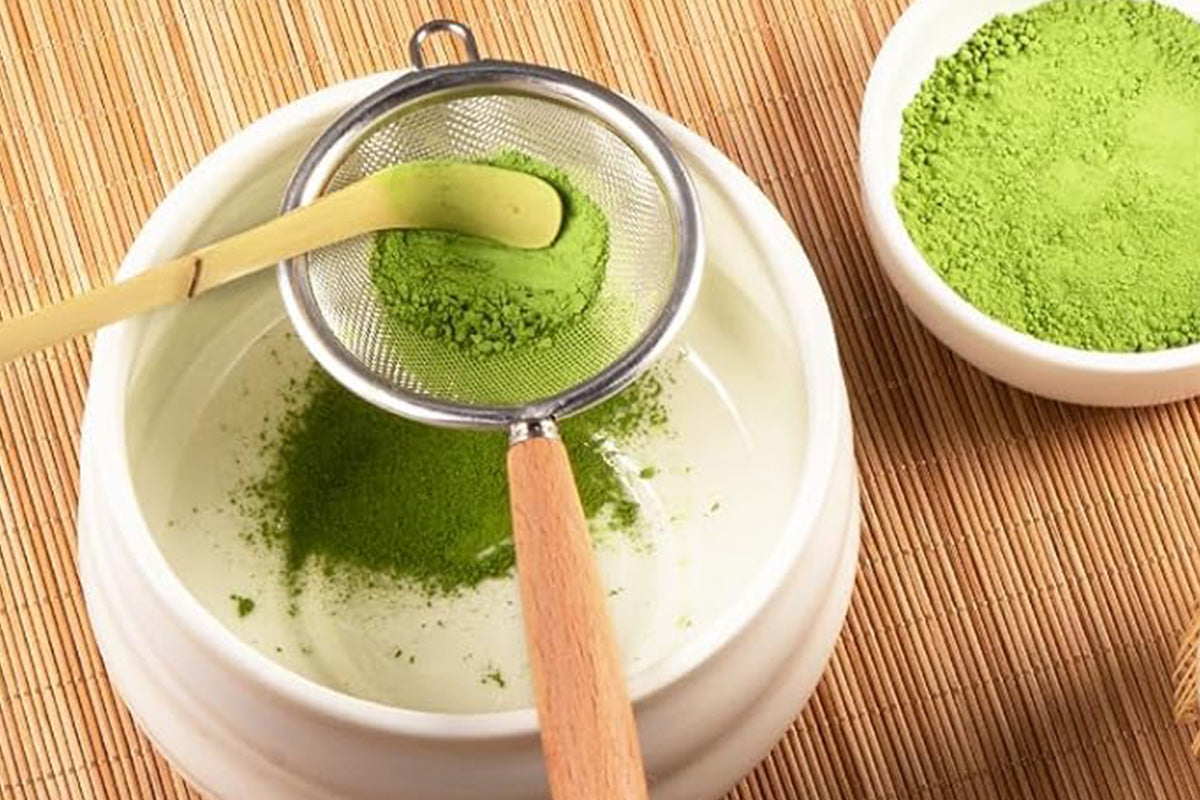 Matcha Whisk Set Matcha Making Kit Whisk Powder Starter Sifter and Bamboo Scoop