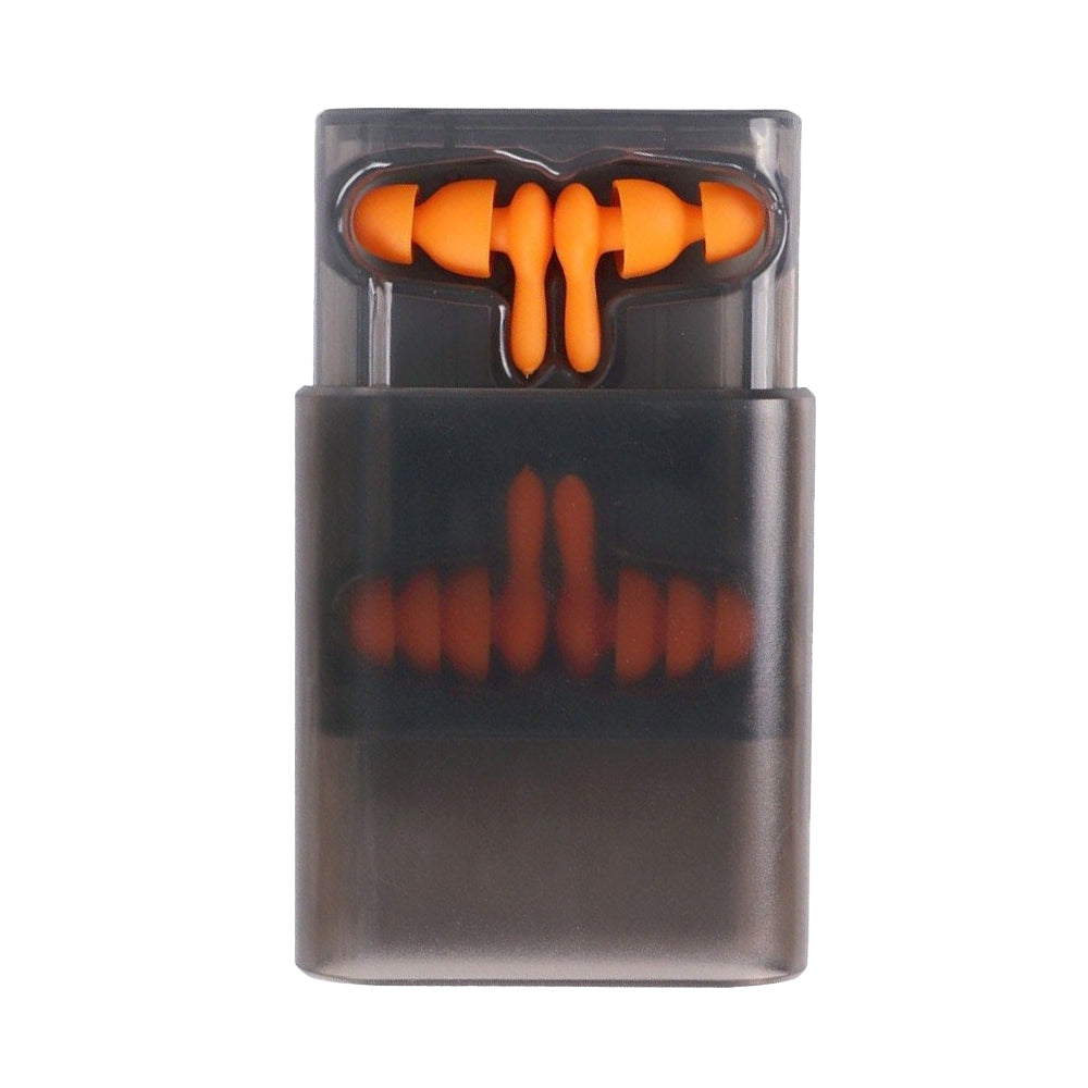 2 Pairs Soft Silicone Noise Reduction Ear Plugs with Storage Container Box
