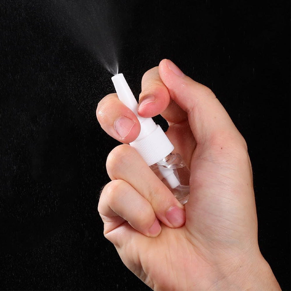 10Pcs 5 ml White PET Refillable Fine Mist Spray Pump Bottles