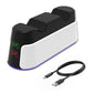 Dual PS5 Controller Fast Charging Dock with RGB Lights