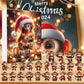 2025 Advent Countdown Calendar Funny Monkey Ornament Christmas Hanging Ornaments